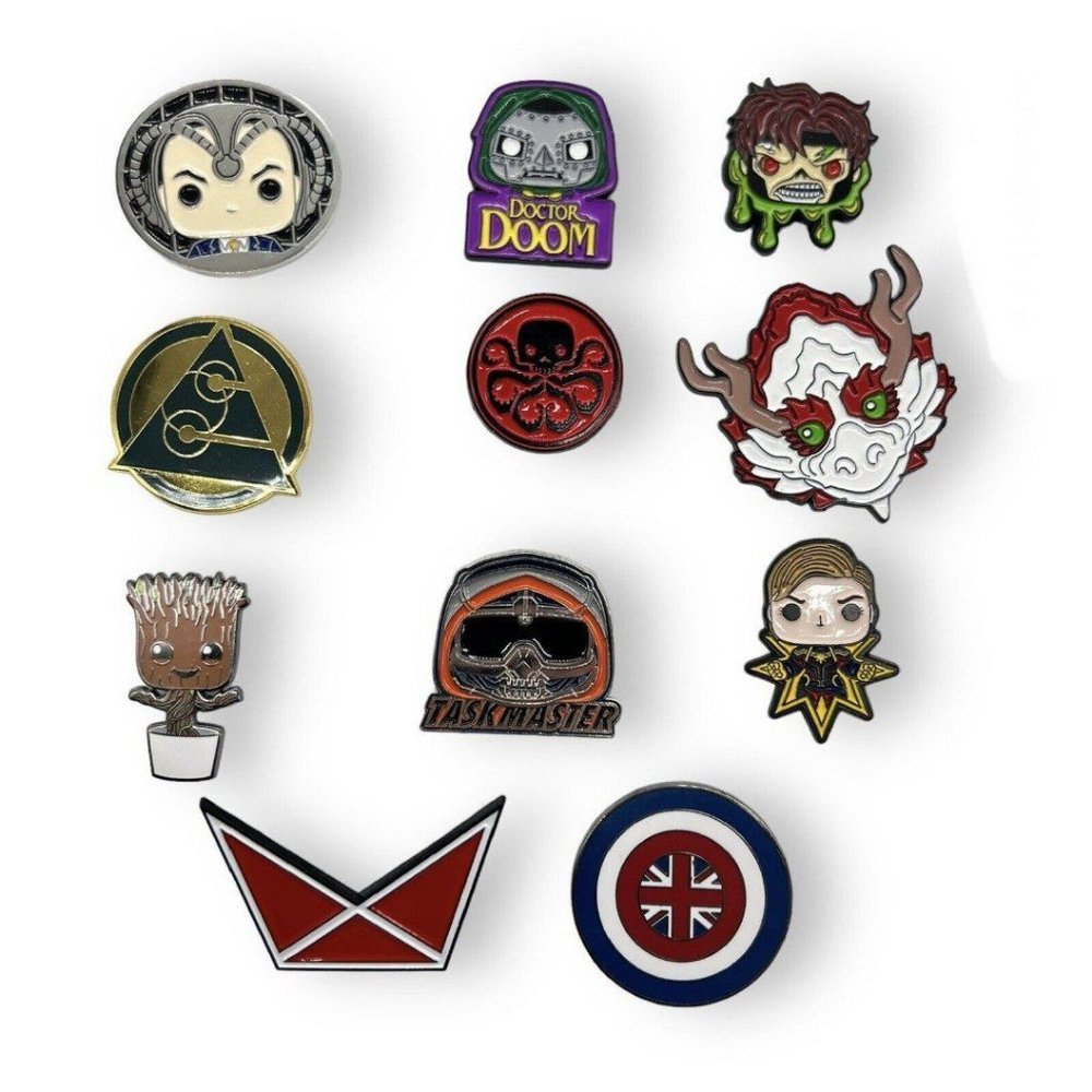 Funko Marvel Collector Corps Exclusive Pin Lot of 11 Pinback Button Collection